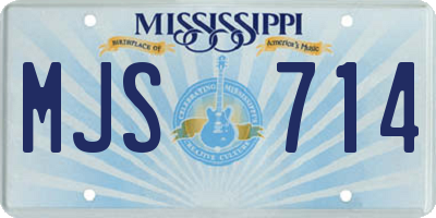MS license plate MJS714