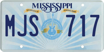 MS license plate MJS717