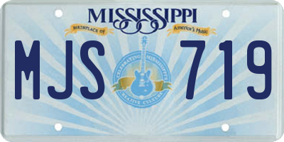MS license plate MJS719