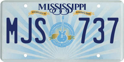 MS license plate MJS737