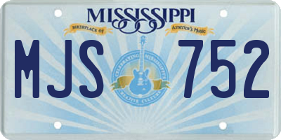 MS license plate MJS752