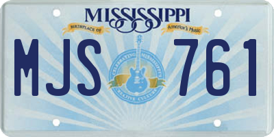 MS license plate MJS761