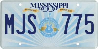 MS license plate MJS775