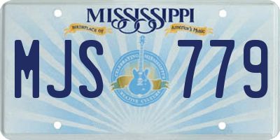MS license plate MJS779