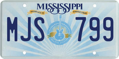 MS license plate MJS799