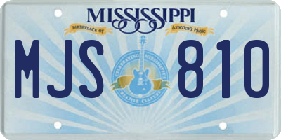 MS license plate MJS810