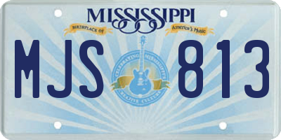 MS license plate MJS813