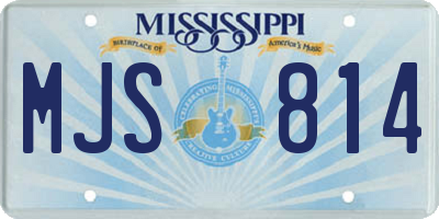 MS license plate MJS814