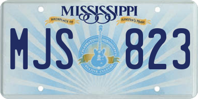 MS license plate MJS823