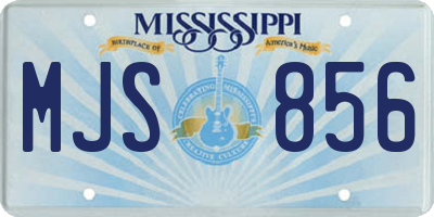 MS license plate MJS856