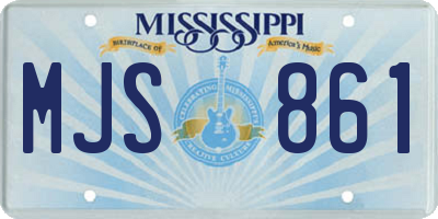 MS license plate MJS861