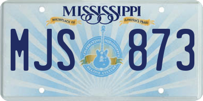 MS license plate MJS873