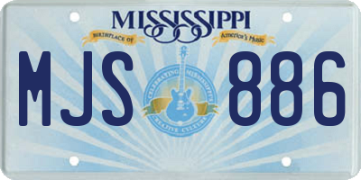 MS license plate MJS886