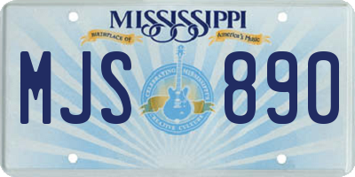 MS license plate MJS890