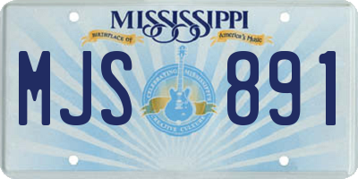MS license plate MJS891