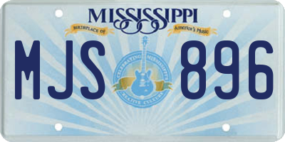 MS license plate MJS896