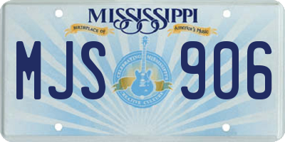 MS license plate MJS906