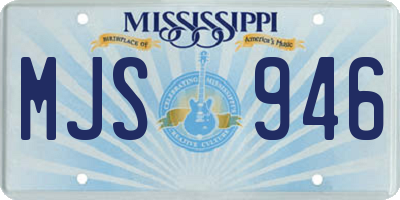 MS license plate MJS946