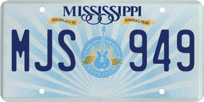 MS license plate MJS949