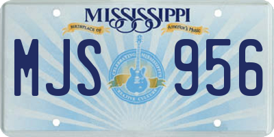 MS license plate MJS956