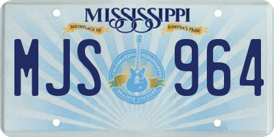 MS license plate MJS964