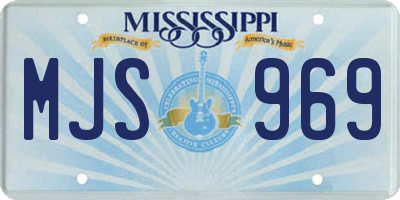 MS license plate MJS969