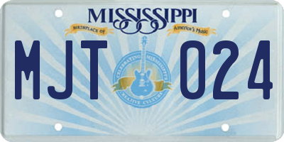 MS license plate MJT024