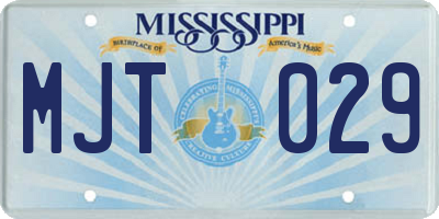MS license plate MJT029