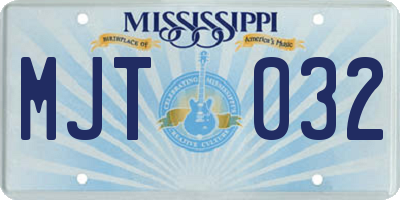 MS license plate MJT032