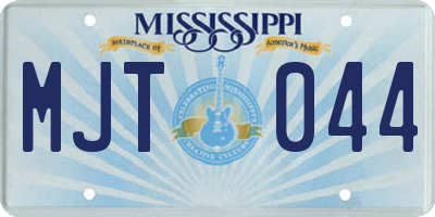 MS license plate MJT044