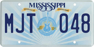 MS license plate MJT048