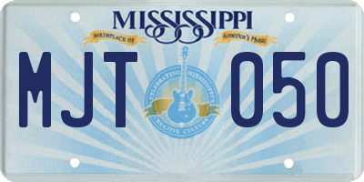 MS license plate MJT050