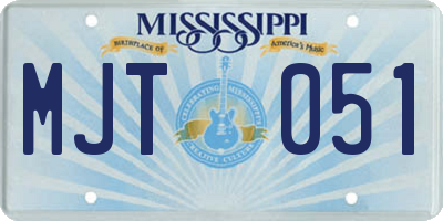 MS license plate MJT051
