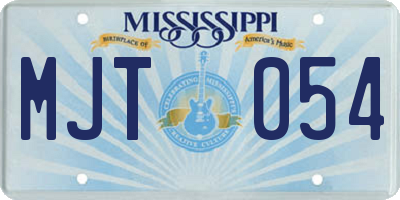 MS license plate MJT054