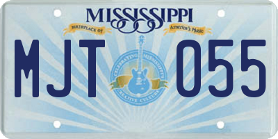 MS license plate MJT055