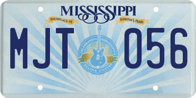 MS license plate MJT056