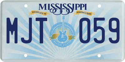 MS license plate MJT059