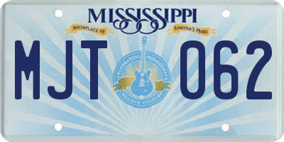 MS license plate MJT062
