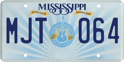 MS license plate MJT064