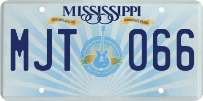 MS license plate MJT066