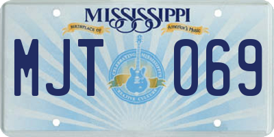 MS license plate MJT069