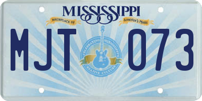 MS license plate MJT073