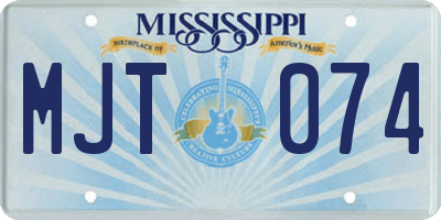MS license plate MJT074