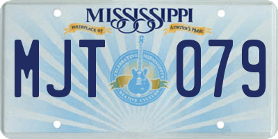 MS license plate MJT079