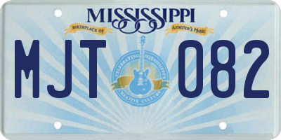 MS license plate MJT082