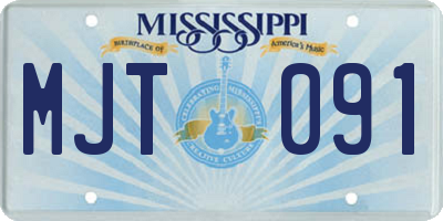 MS license plate MJT091