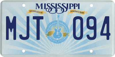 MS license plate MJT094