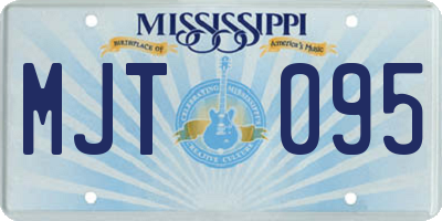 MS license plate MJT095