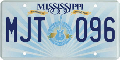 MS license plate MJT096