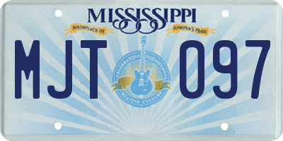 MS license plate MJT097